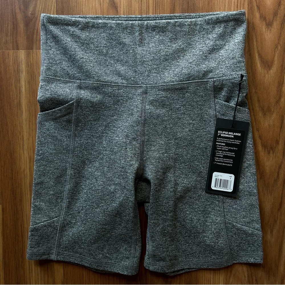 Zobha 7” Eclipse Melange Biker Shorts with Pockets
